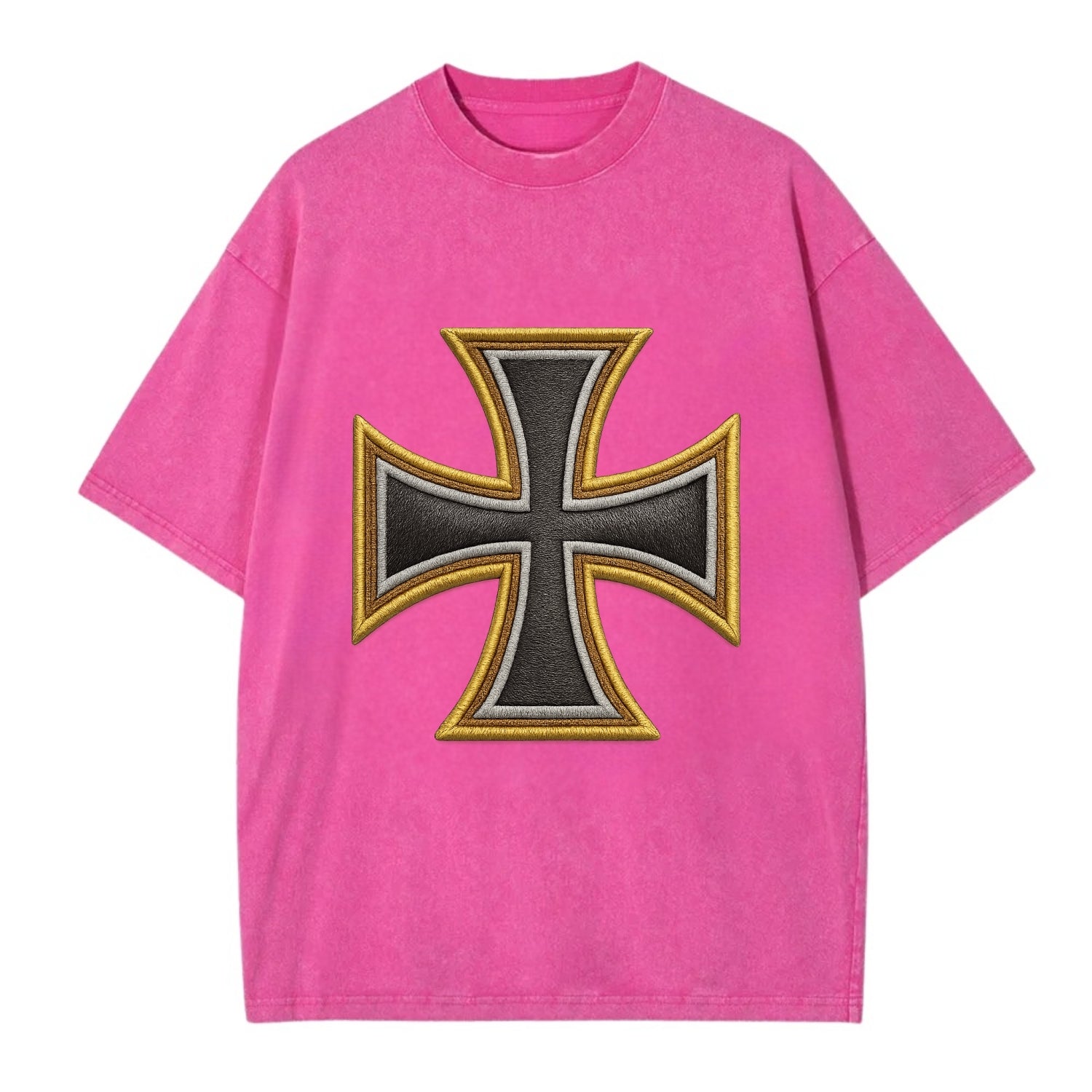 Teutonic Cross  - Vintage T-shirt - Dusty Rose(Rose)