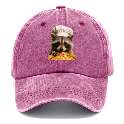Pizza Dad Raccoon  - Classic Cap - Dusty Rose(Rose)