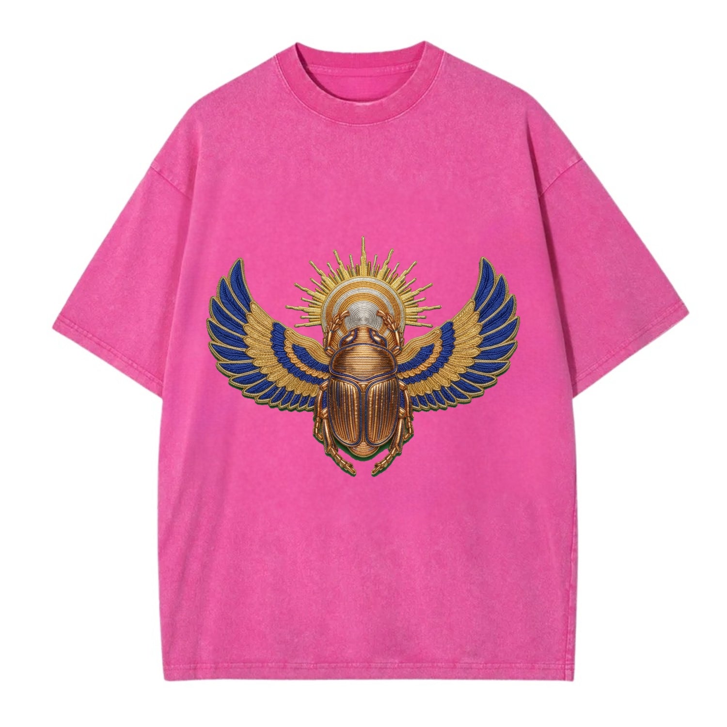 Winged Scarab - Vintage T-shirt - Dusty Rose(Rose)