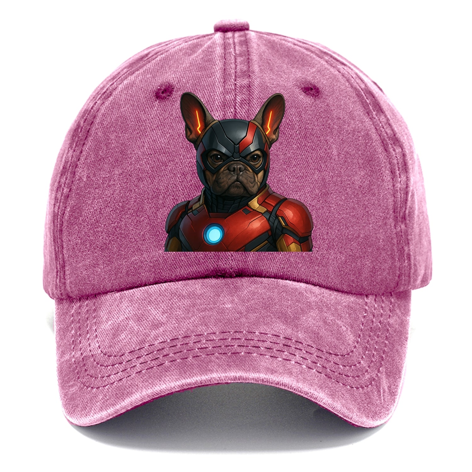 French Bulldog Iron Man  - Classic Cap - Dusty Rose(Rose)
