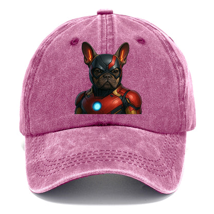 French Bulldog Iron Man  - Classic Cap - Dusty Rose(Rose)