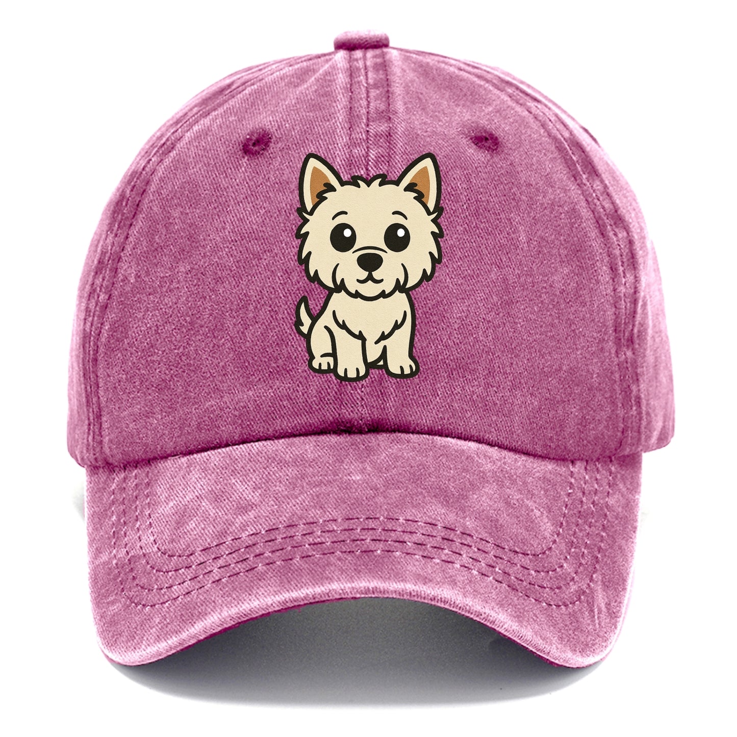 West Highland White Terrier - Alert standing pose - Classic Cap - Dusty Rose(Rose)