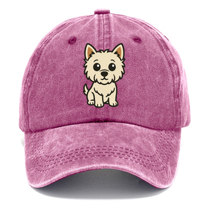 West Highland White Terrier - Alert standing pose - Classic Cap - Dusty Rose(Rose)