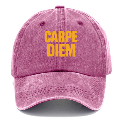Bold typography design - "CARPE DIEM" - seize the day - Classic Cap - Dusty Rose(Rose)