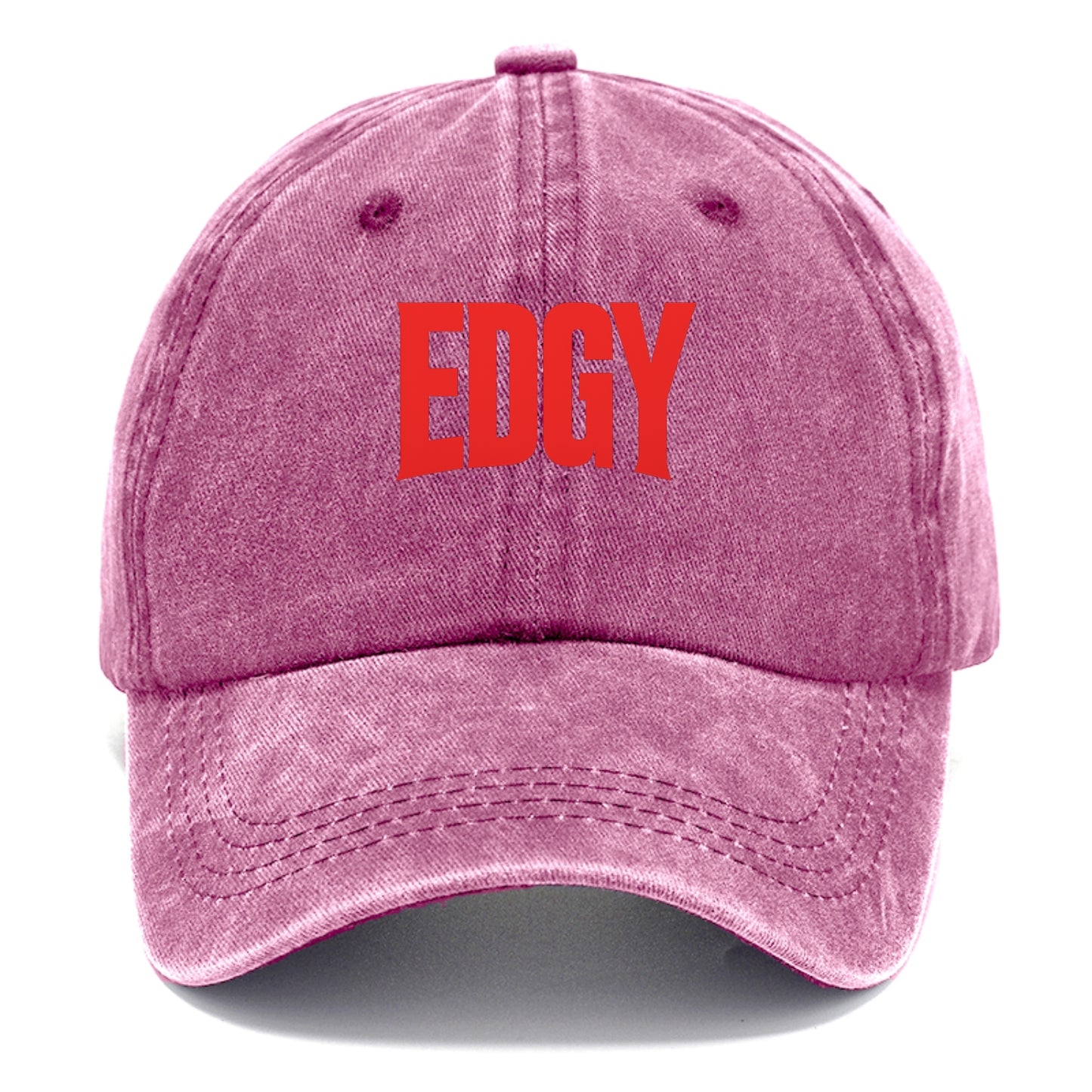 Bold typography design - "EDGY" - pushing boundaries, unconventional - Classic Cap - Dusty Rose(Rose)