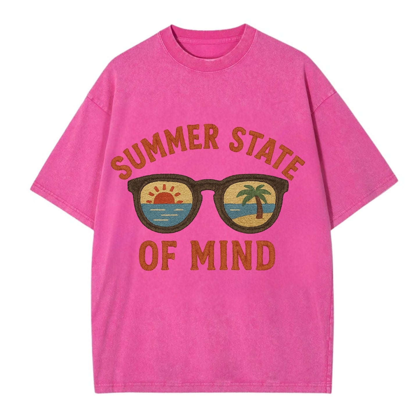Summer State Of Mind  - Vintage T-shirt - Dusty Rose(Rose)