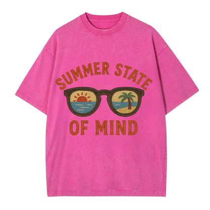 Summer State Of Mind  - Vintage T-shirt - Dusty Rose(Rose)