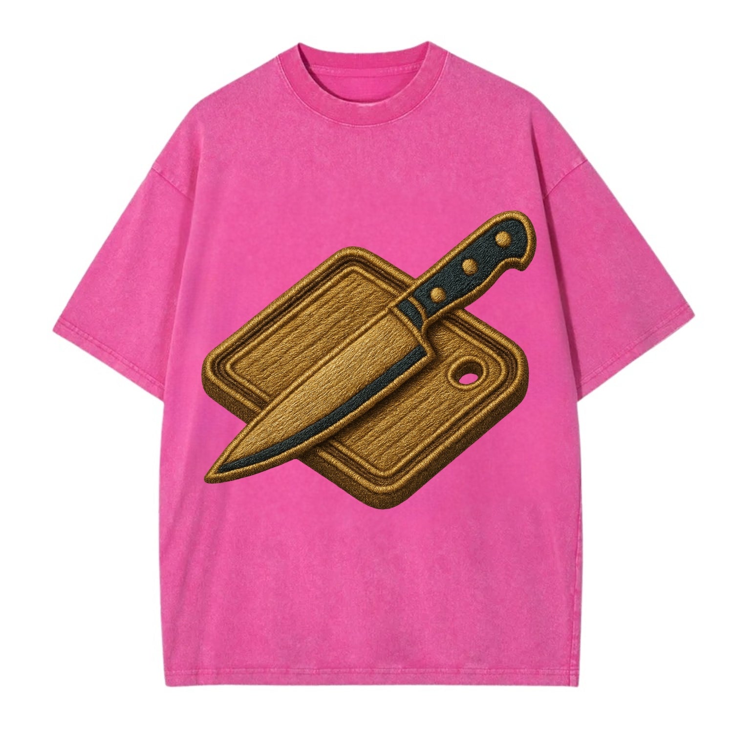 Chef knife with cutting board - culinary enthusiast - Vintage T-shirt - Dusty Rose(Rose)