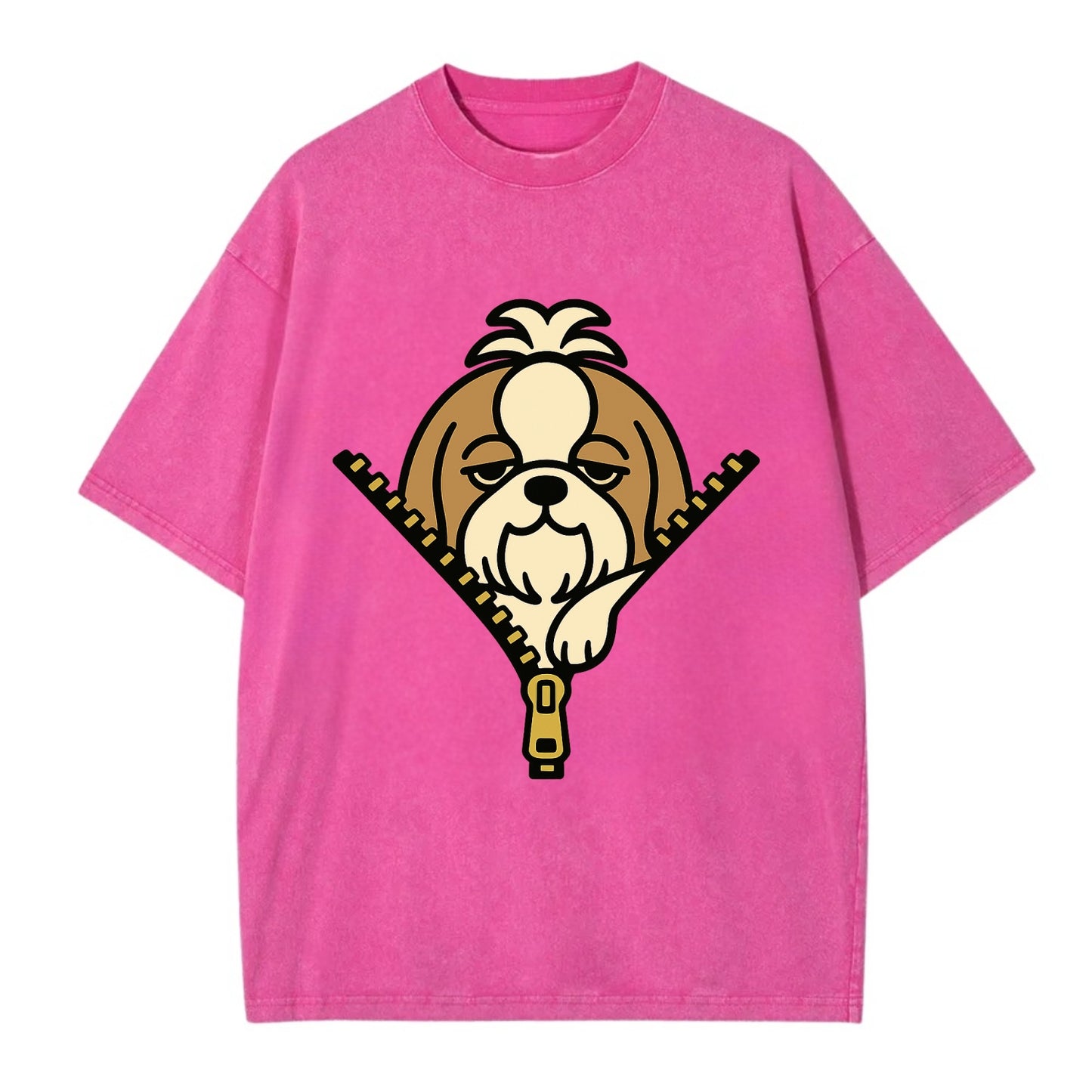 Shih Tzu - Vintage T-shirt - Dusty Rose(Rose)