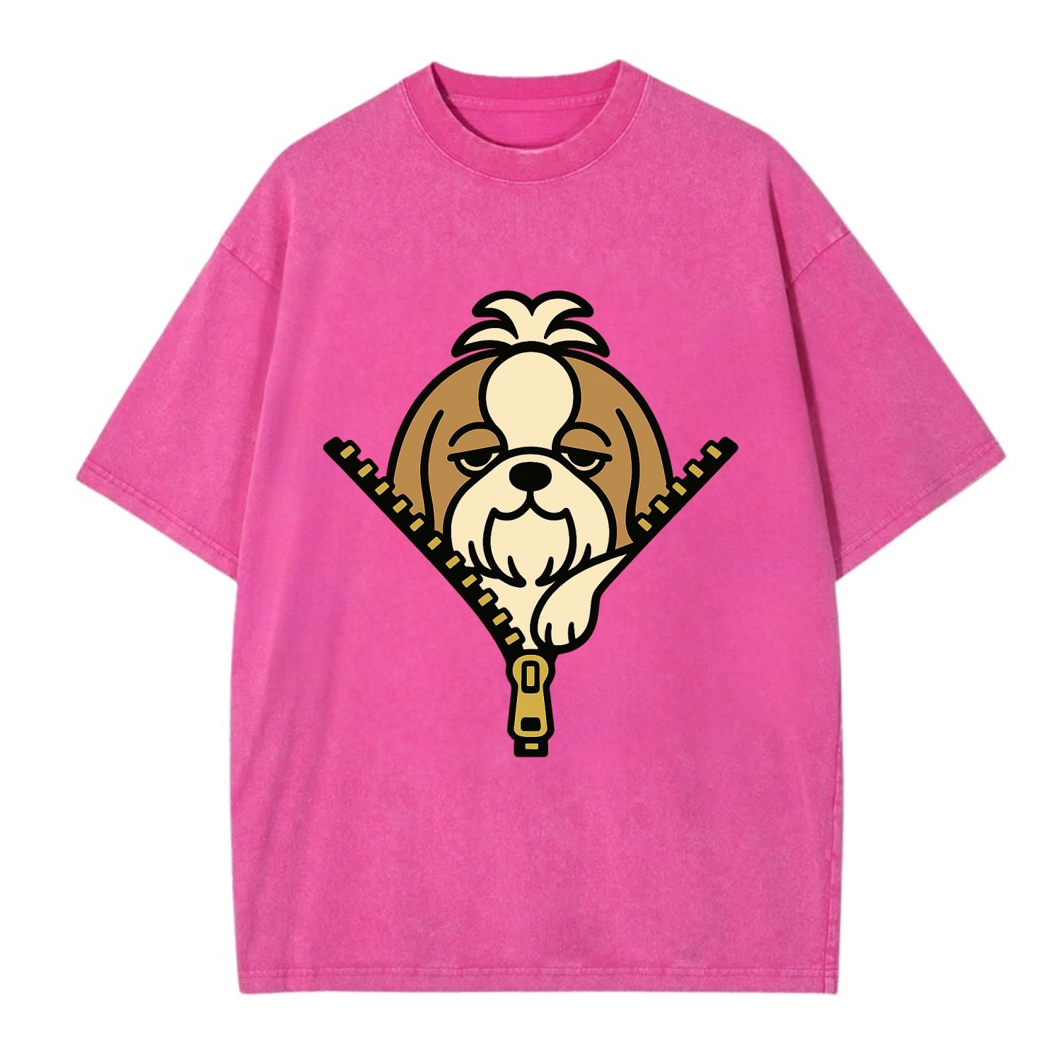 Shih Tzu - Vintage T-shirt - Dusty Rose(Rose)