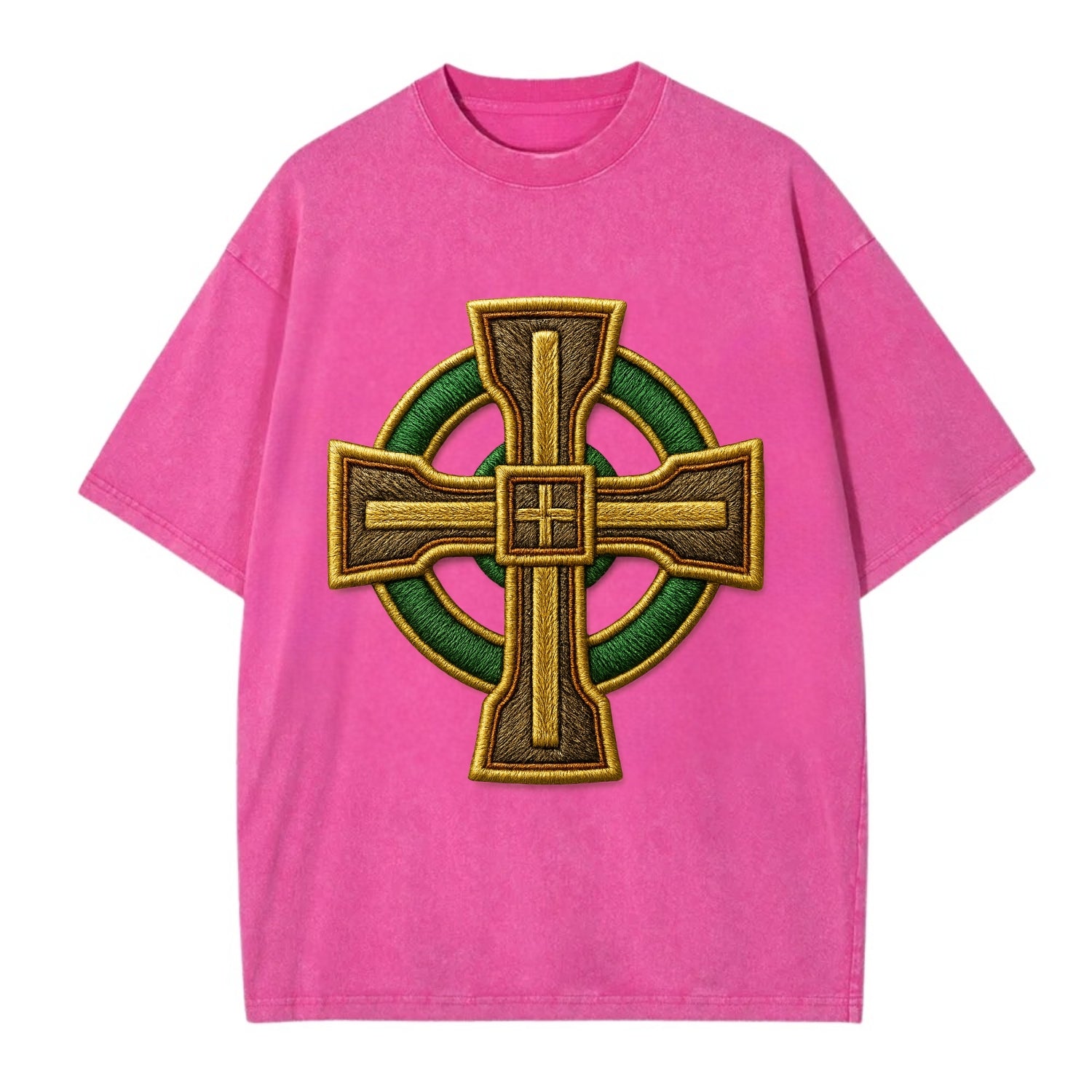 Durrow Cross - Vintage T-shirt - Dusty Rose(Rose)