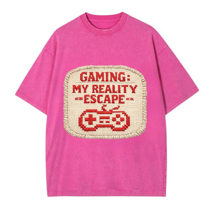 GAMING: MY REALITY ESCAPE - red game escape - red - gaming reality escape - Vintage T-shirt - Dusty Rose(Rose)