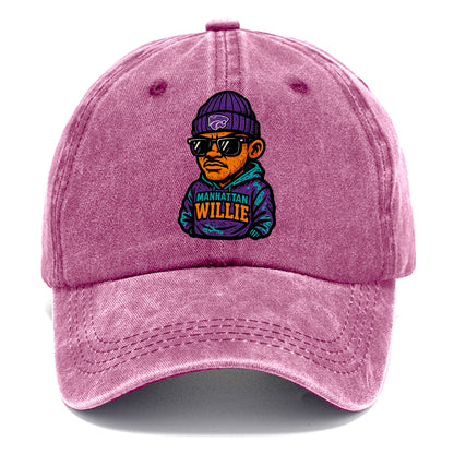 Manhattan Willie wearing Kansas State beanie with powercat patch - Classic Cap - Dusty Rose(Rose)