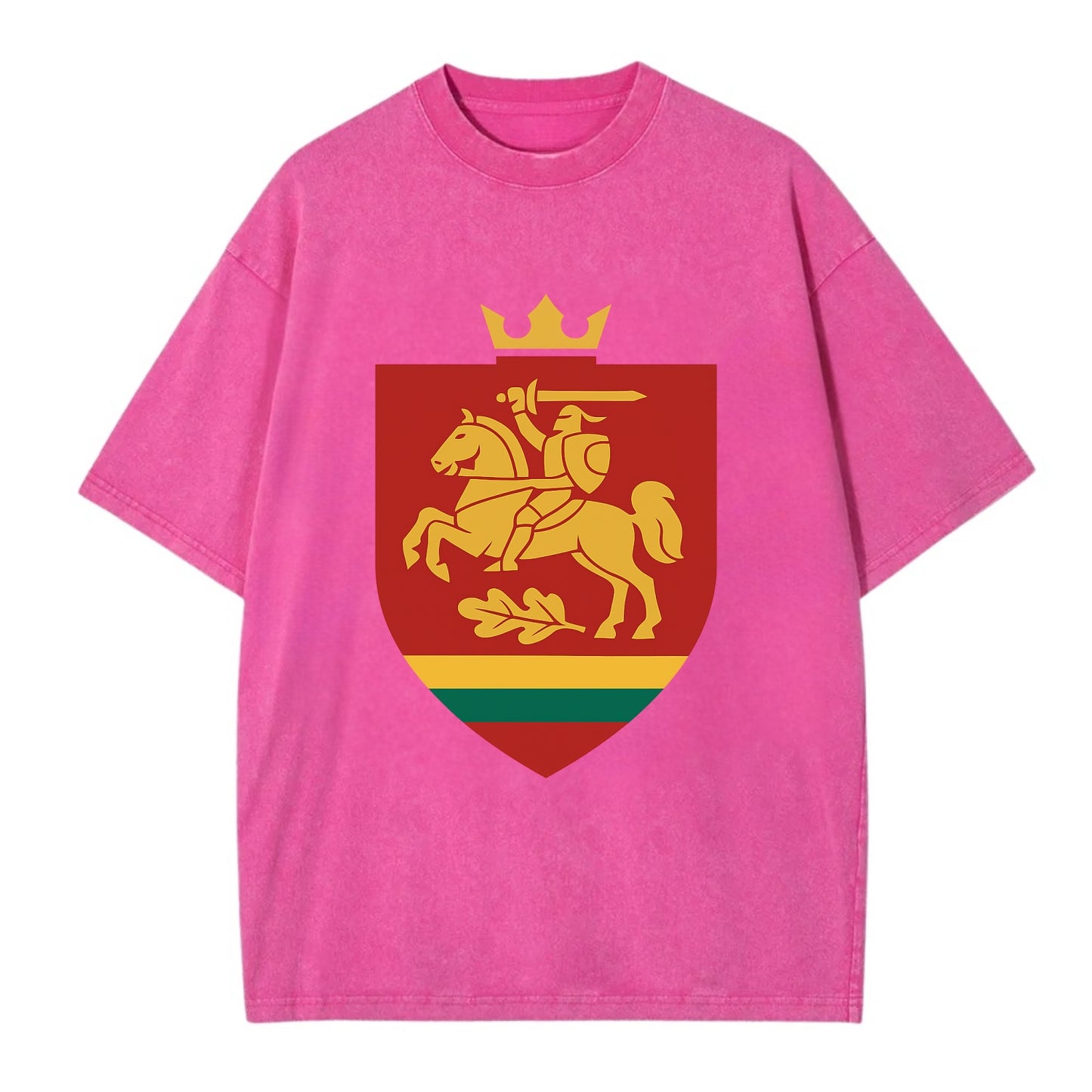 Lithuania Royal Logo  - Vintage T-shirt - Dusty Rose(Rose)