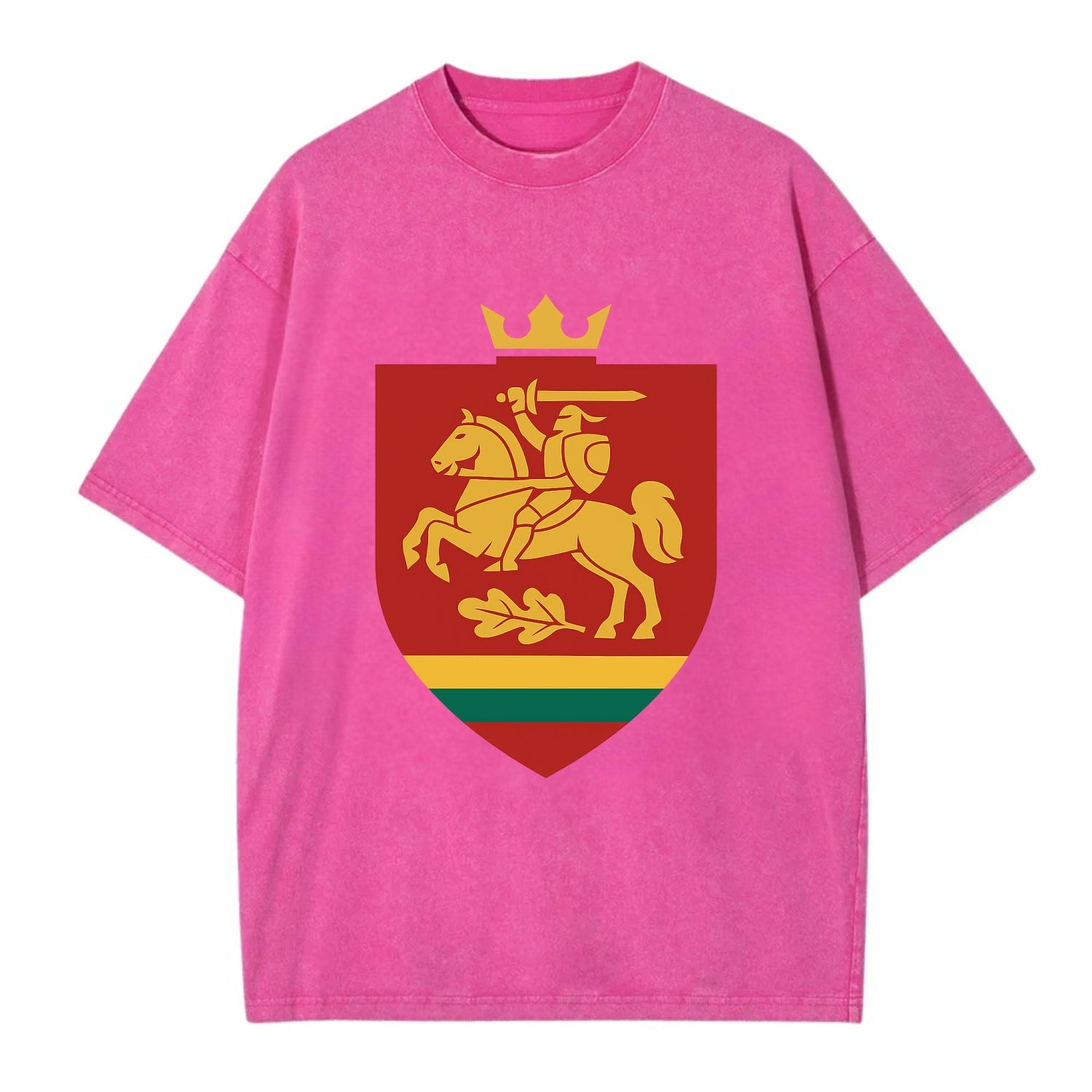Lithuania Royal Logo  - Vintage T-shirt - Dusty Rose(Rose)