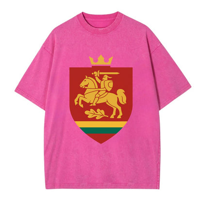 Lithuania Royal Logo  - Vintage T-shirt - Dusty Rose(Rose)