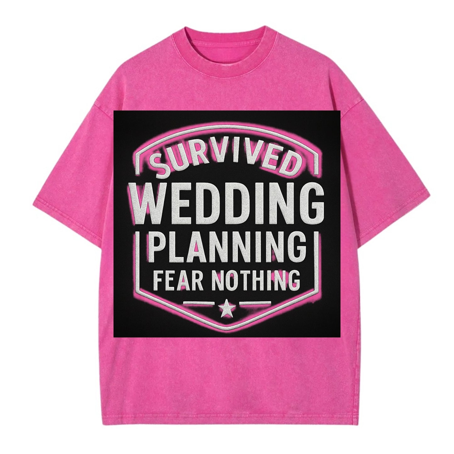 Survived wedding planning, fear nothing - Vintage T-shirt - Dusty Rose(Rose)