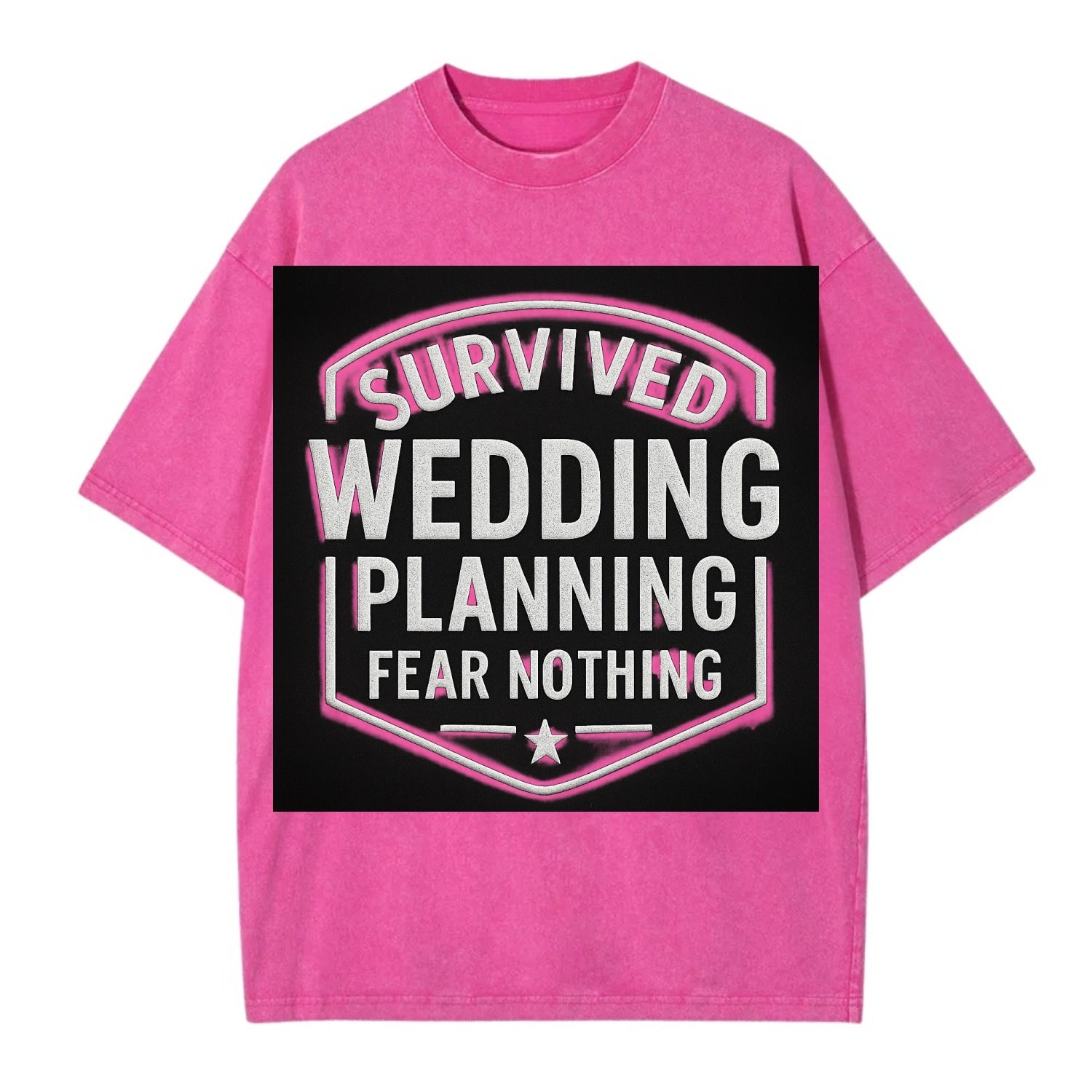 Survived wedding planning, fear nothing - Vintage T-shirt - Dusty Rose(Rose)