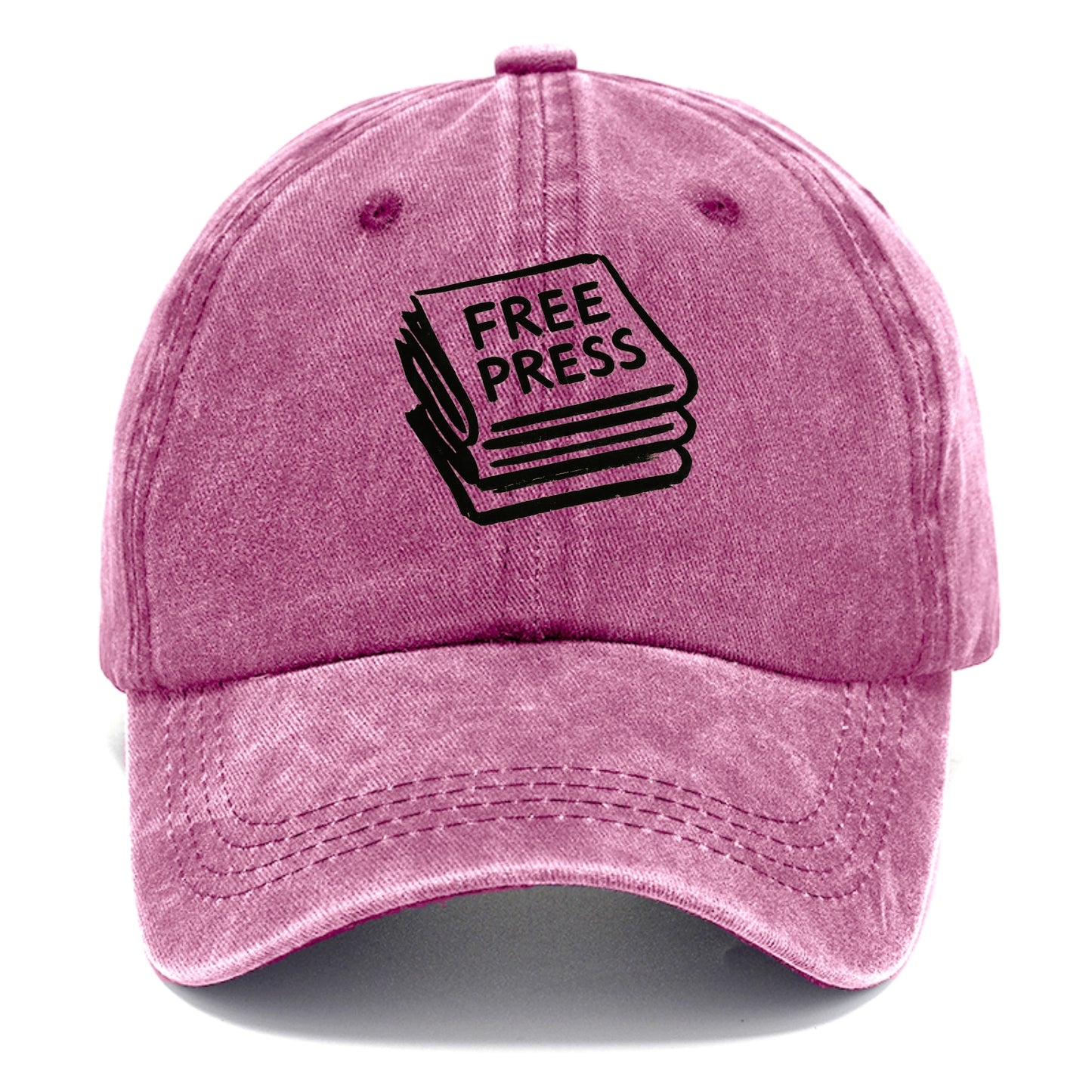 Stack of newspapers - free press bold ink brushstrokes - Classic Cap - Dusty Rose(Rose)
