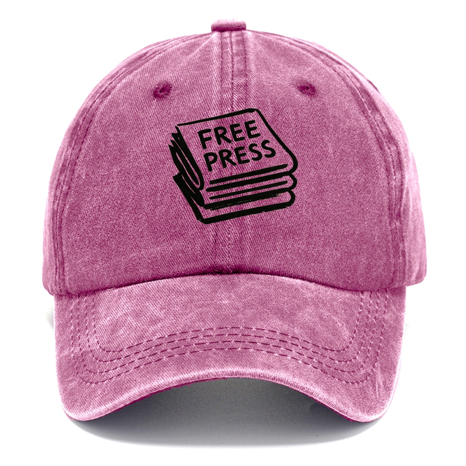 Stack of newspapers - free press bold ink brushstrokes - Classic Cap - Dusty Rose(Rose)