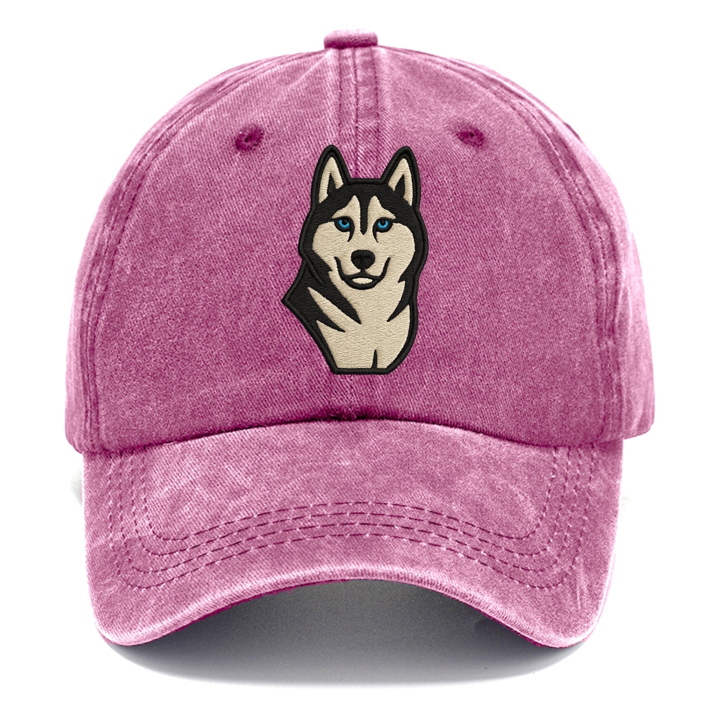 Husky - Blue eyes close-up portrait - Classic Cap - Dusty Rose(Rose)