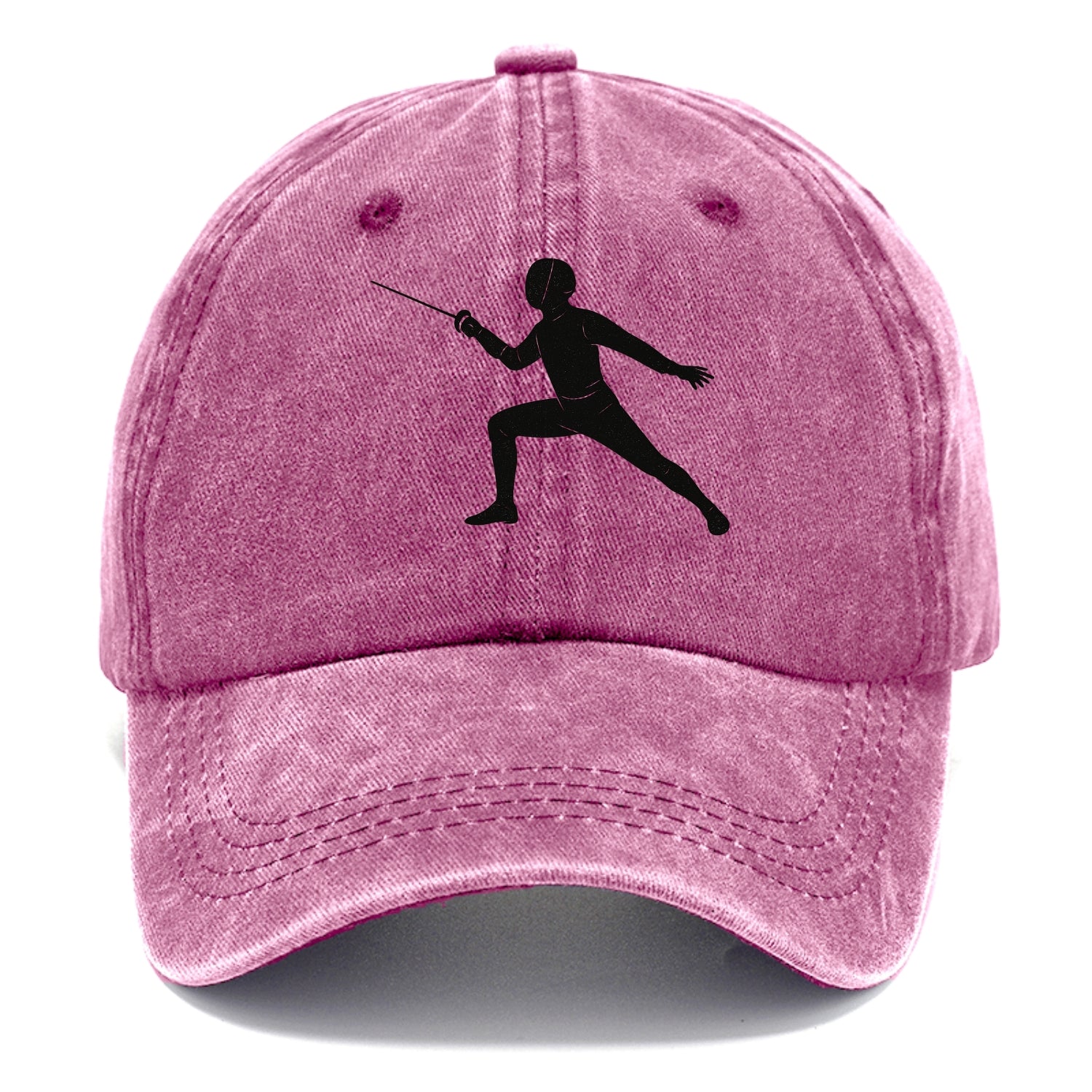 Fencer in lunge position - Classic Cap - Dusty Rose(Rose)