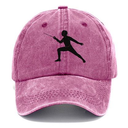 Fencer in lunge position - Classic Cap - Dusty Rose(Rose)