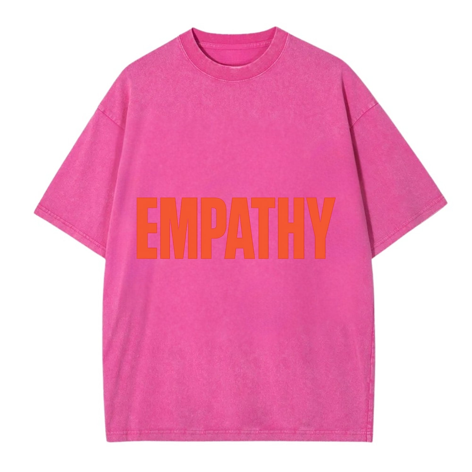 Bold typography design - "EMPATHY" - understanding others, emotional connection - Vintage T-shirt - Dusty Rose(Rose)