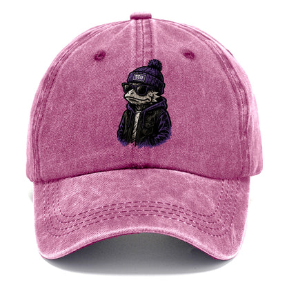 Fort Worth Frog wearing TCU beanie with horned patch - Classic Cap - Dusty Rose(Rose)