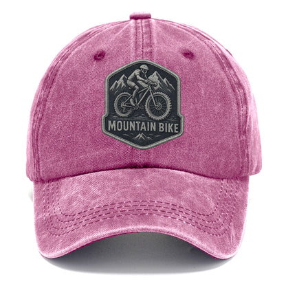Mountain bike with rugged tires - cyclist badge - Classic Cap - Dusty Rose(Rose)