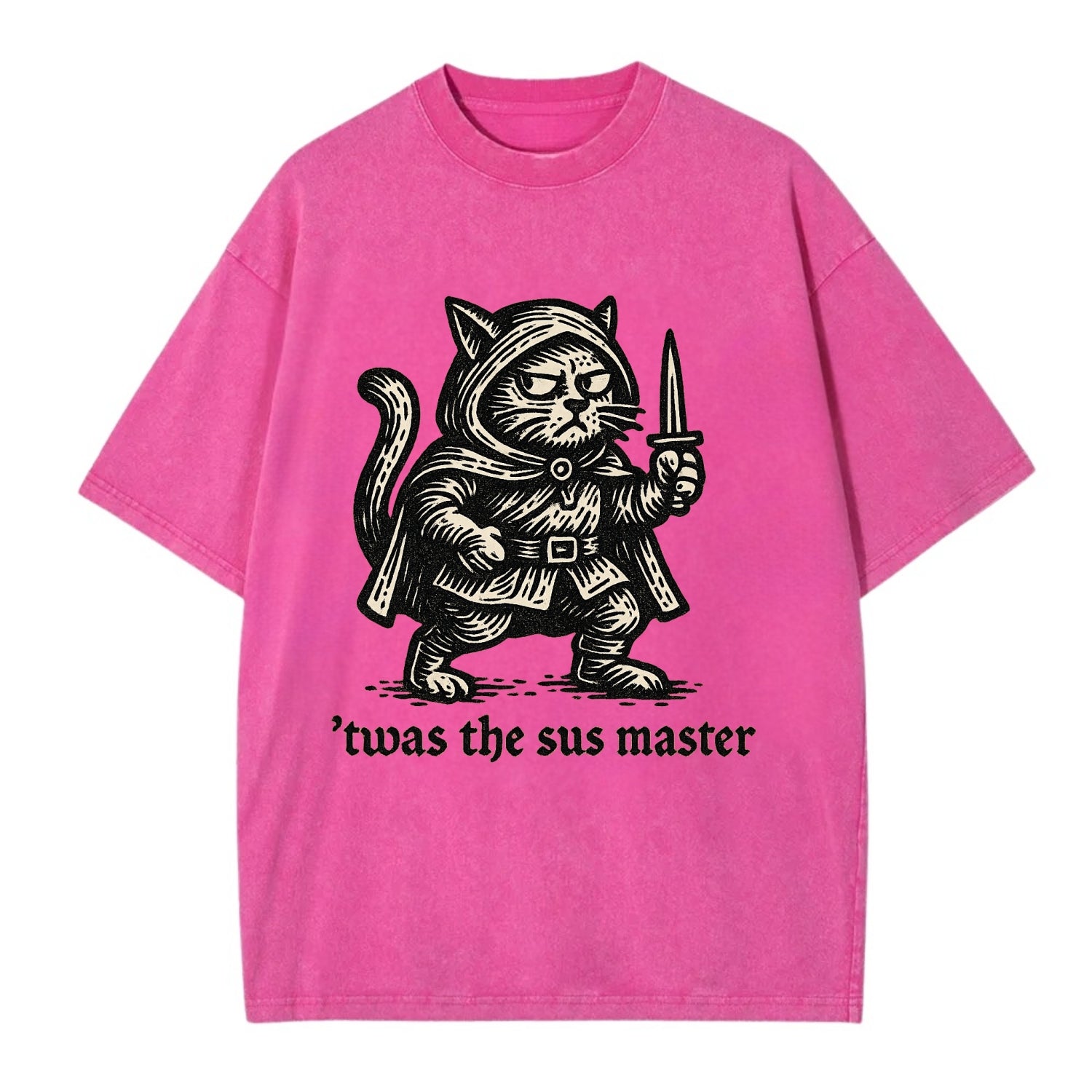 Sus Imposter Cat Spy  - Vintage T-shirt - Dusty Rose(Rose)