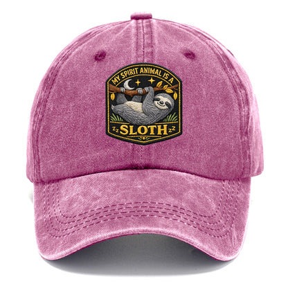 MY SPIRIT ANIMAL IS A SLOTH - lazy sloth in gray , slow life - Classic Cap - Dusty Rose(Rose)