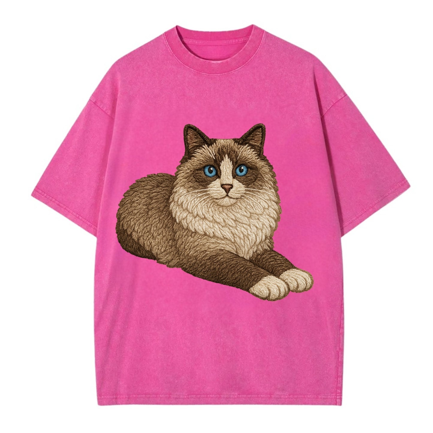 Ragdoll  relaxed lying down with head up Vintage T-shirt - Dusty Rose(Rose)