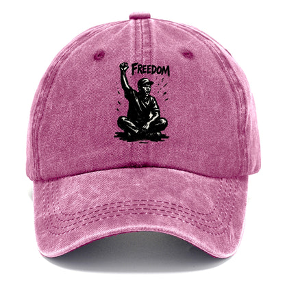 Sit-in protest figure - civil disobedience ink art - Classic Cap - Dusty Rose(Rose)