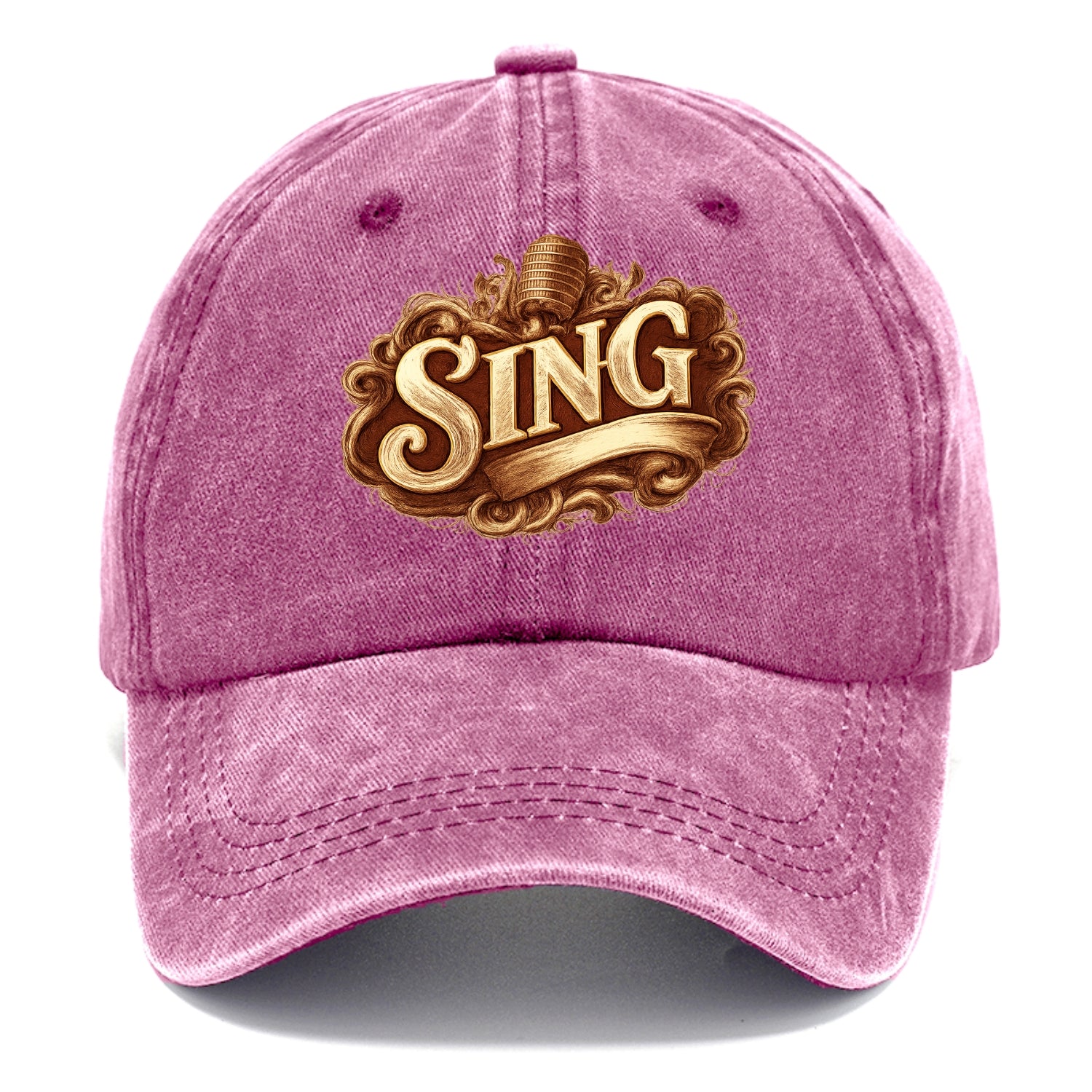 Bold typography design - "SING" - vocal expression, musical soul - Classic Cap - Dusty Rose(Rose)