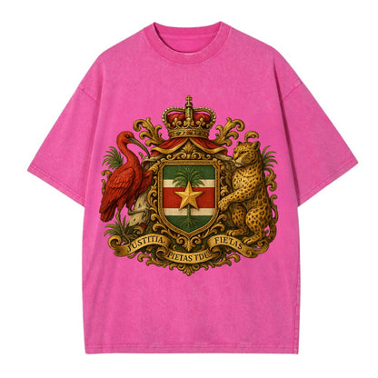 Suriname Star Emblem  - Vintage T-shirt - Dusty Rose(Rose)