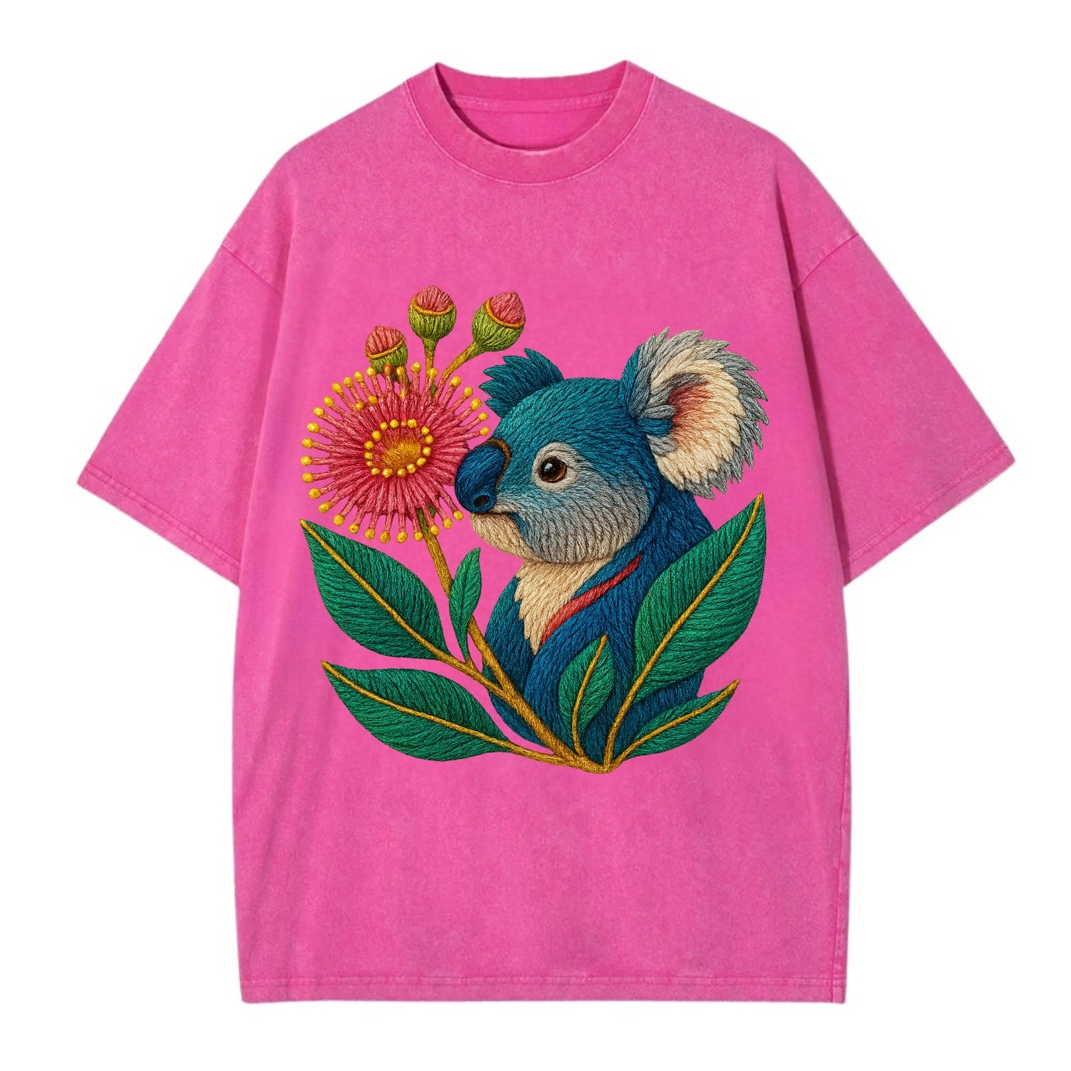 Koala Eucalyptus Bloom - Vintage T-shirt - Dusty Rose(Rose)