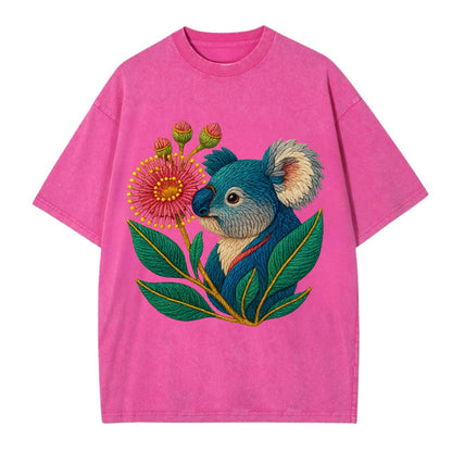Koala Eucalyptus Bloom - Vintage T-shirt - Dusty Rose(Rose)