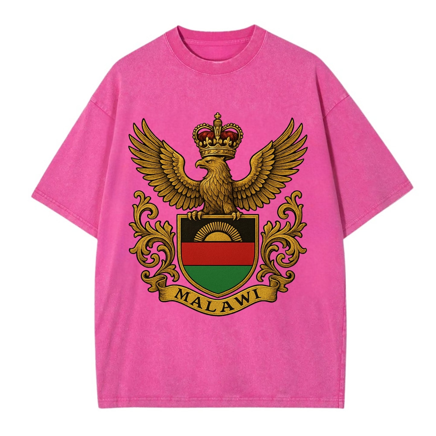 Malawi Royal Logo  - Vintage T-shirt - Dusty Rose(Rose)