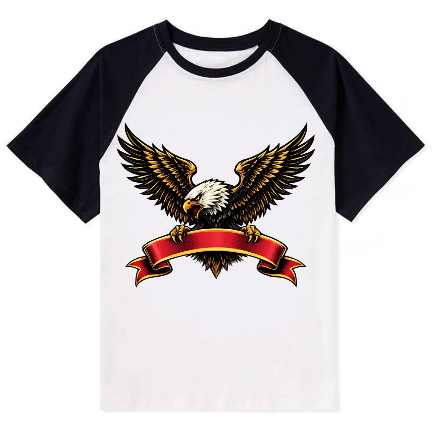 Eagle Banner - Contrast Raglan T-shirt