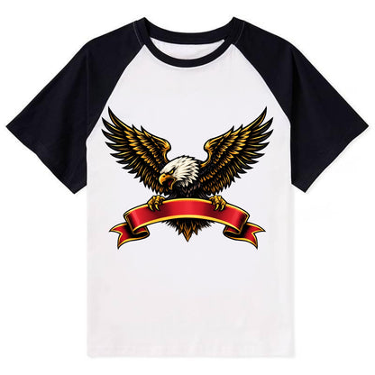 Eagle Banner - Contrast Raglan T-shirt