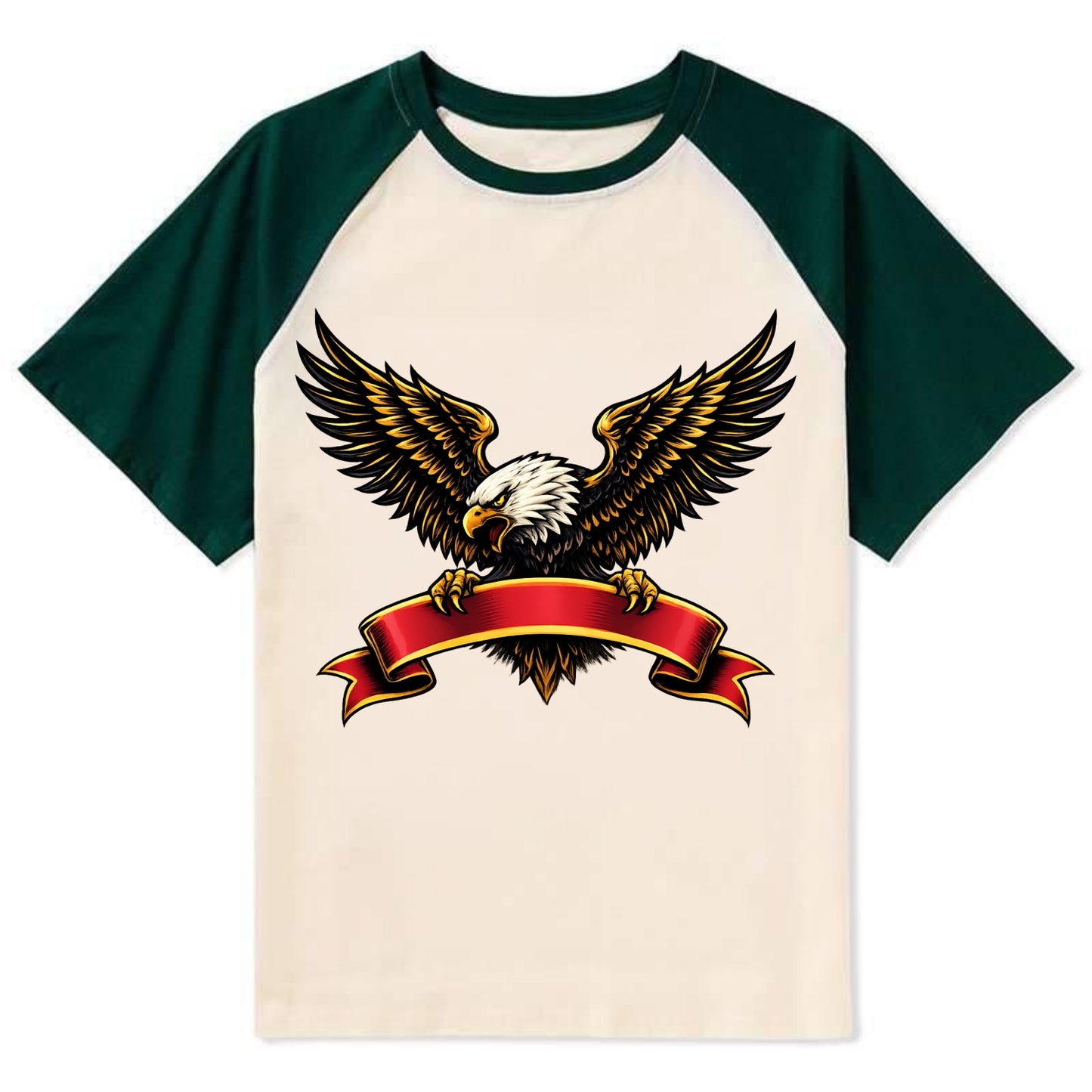 Eagle Banner - Contrast Raglan T-shirt