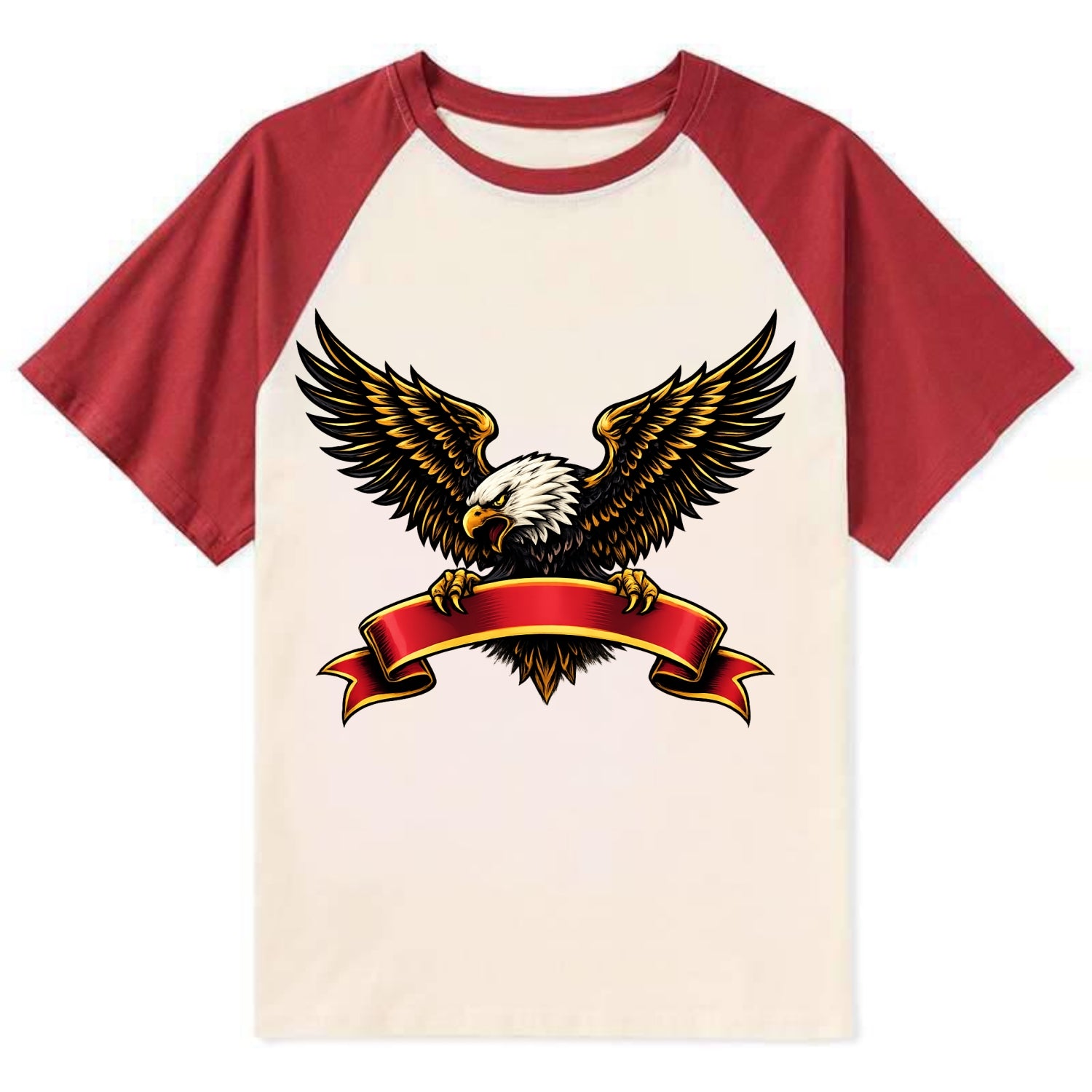 Eagle Banner - Contrast Raglan T-shirt