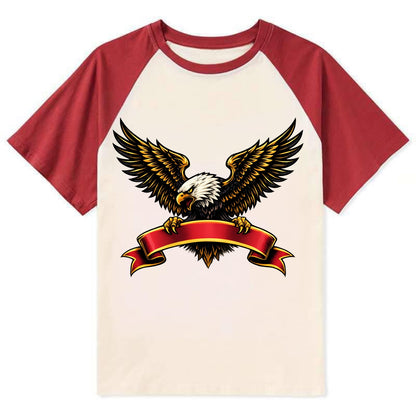 Eagle Banner - Contrast Raglan T-shirt
