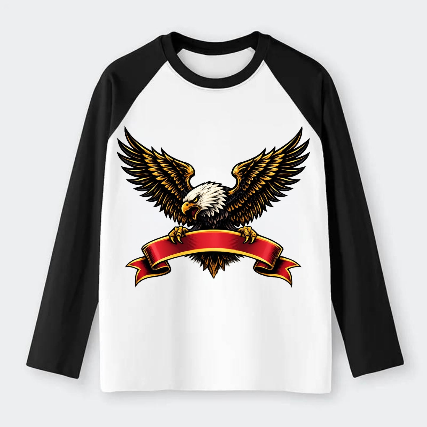 Eagle Banner - Raglan Long Sleeve T-Shirt
