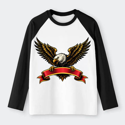 Eagle Banner - Raglan Long Sleeve T-Shirt