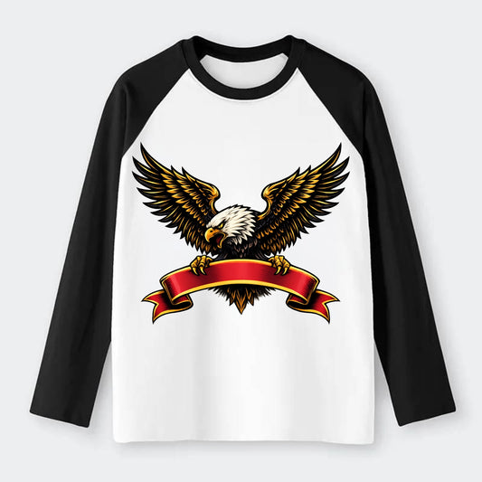 Eagle Banner - Raglan Long Sleeve T-Shirt