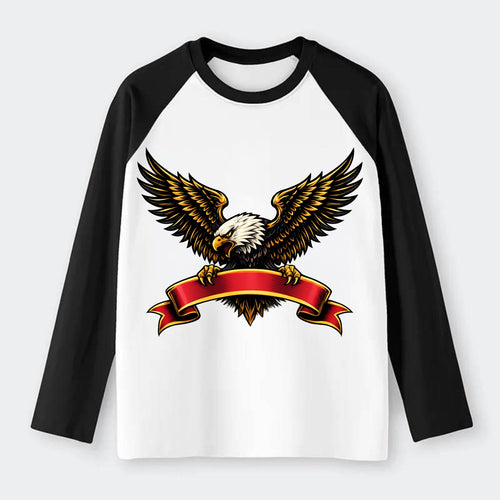 Eagle Banner - Raglan Long Sleeve T-Shirt