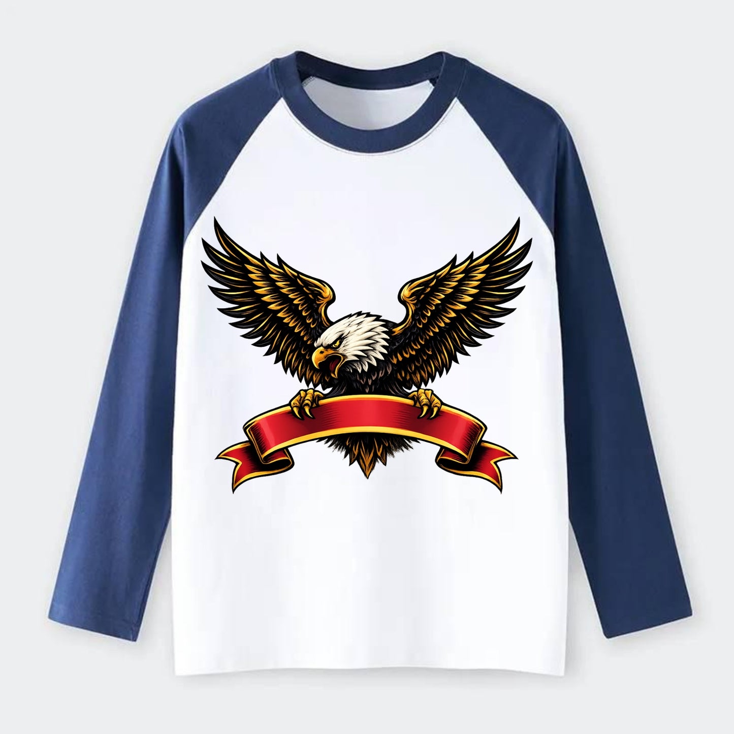 Eagle Banner - Raglan Long Sleeve T-Shirt