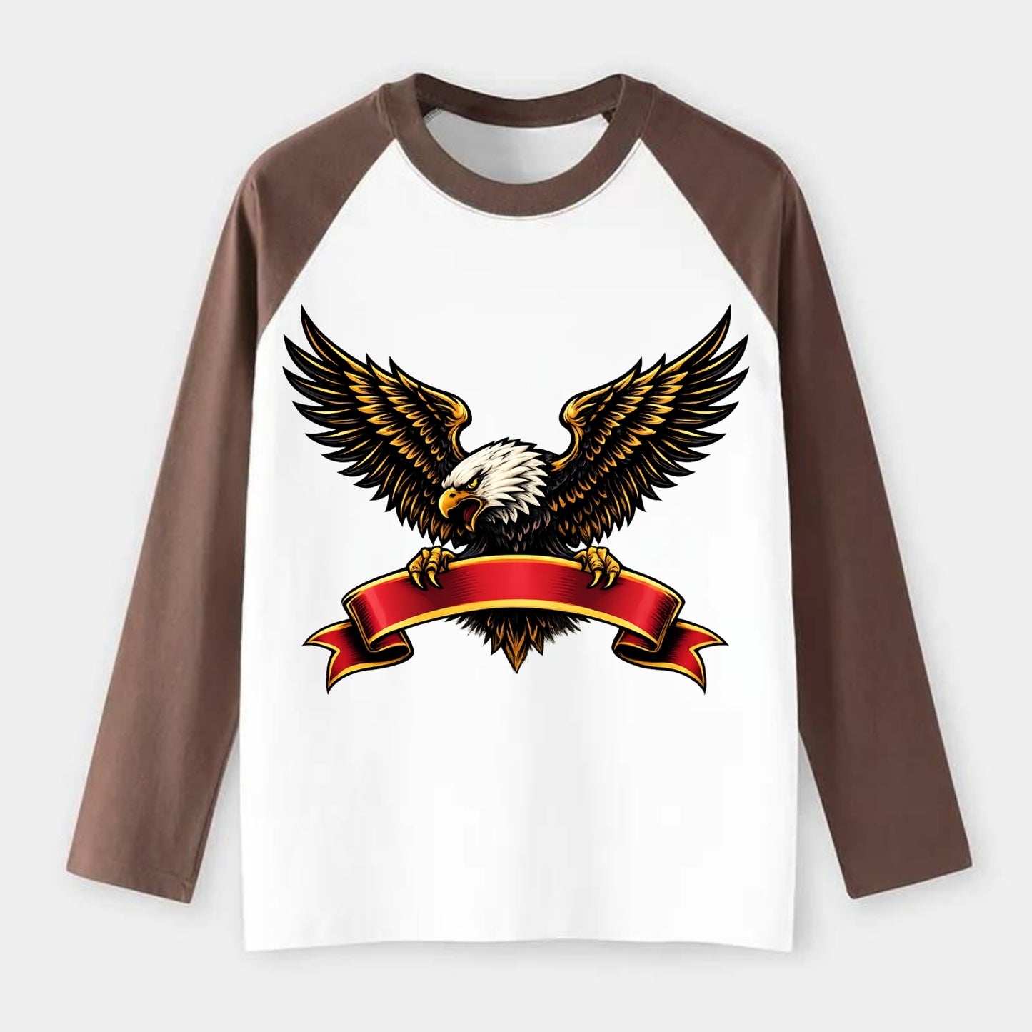 Eagle Banner - Raglan Long Sleeve T-Shirt